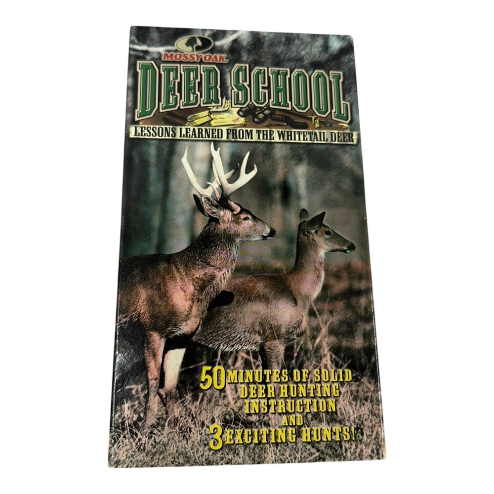 Mossy Oak Deer School Vol 1 Lessons Learned Whitetail Deer Hunting VHS 2000